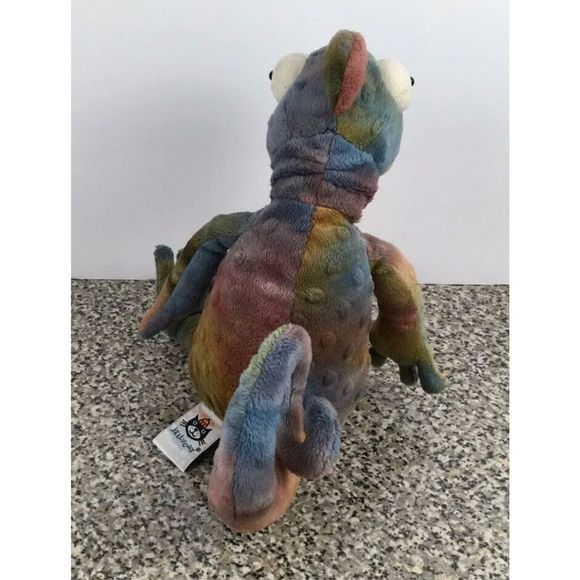 NEW WITH TAGS Jellycat Colin Chameleon Tye Dye Plush 12" Iguana Stuffed Animal C - Picture 4 of 5